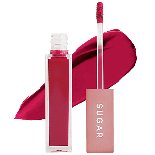 Sugar Cosmetics Mettle Liquid Lipstick - Bright Magenta With Red Undertones, Highly Pigmented, Long Lasting, 7 g 12 Talitha 