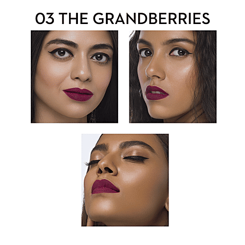 Sugar Cosmetics Matte Attack Transferproof Lipstick - Dark Berry, Highly Pigmented, Long Lasting, 2 g 03 The Grandberries 