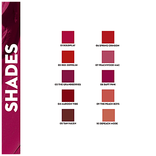 Sugar Cosmetics Matte Attack Transferproof Lipstick - Dark Red, Highly Pigmented, Long Lasting, 2 g 04 Maroon Vibe