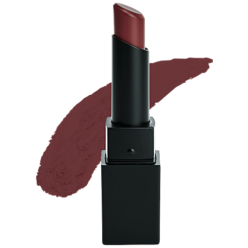 Sugar Cosmetics Nothing Else Matter Longwear Lipstick - Purple Brown/Brown Burgundy, Highly Pigmented, Long Lasting, 3.5 g 12 Teak Over