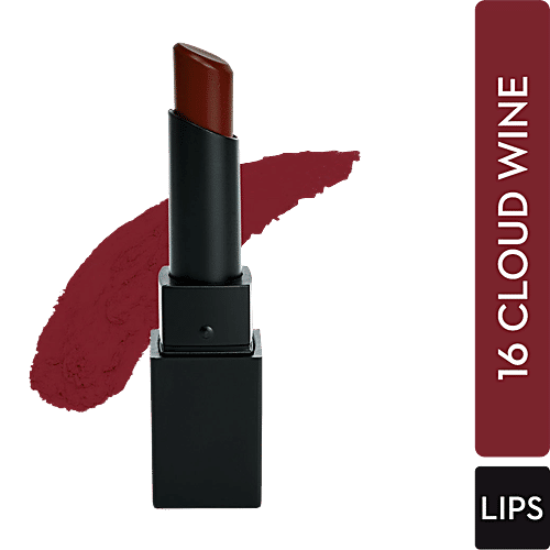Sugar Cosmetics Nothing Else Matter Longwear Lipstick - Burgundy, Red Berry, Highly Pigmented, Long Lasting, 3.5 g 16 Cloud Wine