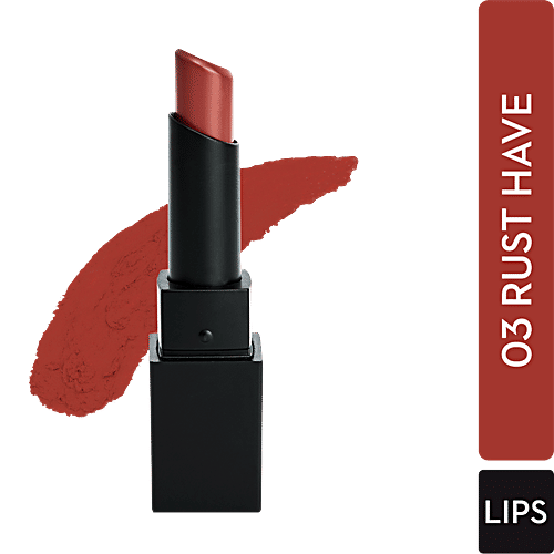 Sugar Cosmetics Nothing Else Matter Longwear Lipstick - Subtle Burnt Red, Highly Pigmented, Long Lasting, 3.5 g 03 Rust Have 