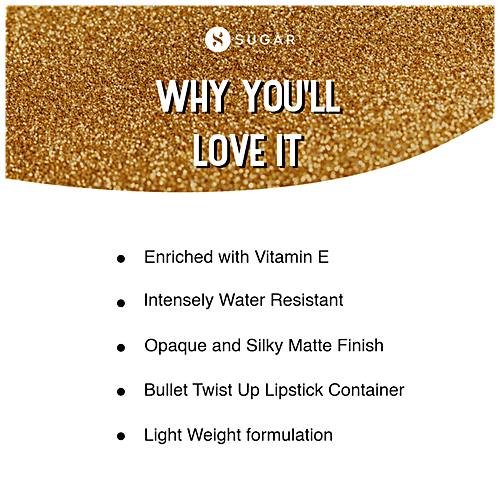 Sugar Cosmetics Nothing Else Matter Longwear Lipstick - Subtle Burnt Red, Highly Pigmented, Long Lasting, 3.5 g 03 Rust Have 