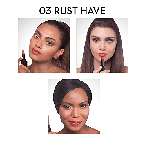 Sugar Cosmetics Nothing Else Matter Longwear Lipstick - Subtle Burnt Red, Highly Pigmented, Long Lasting, 3.5 g 03 Rust Have 