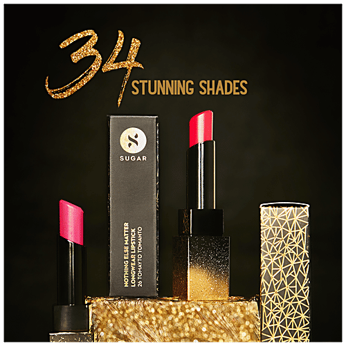 Sugar Cosmetics Nothing Else Matter Longwear Lipstick - Subtle Burnt Red, Highly Pigmented, Long Lasting, 3.5 g 03 Rust Have 