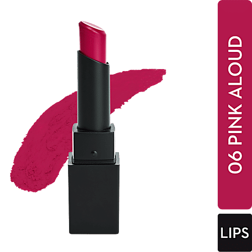 Sugar Cosmetics Nothing Else Matter Longwear Lipstick - Bright Fuchsia Pink, Highly Pigmented, Long Lasting, 3.5 g 06 Pink Aloud 