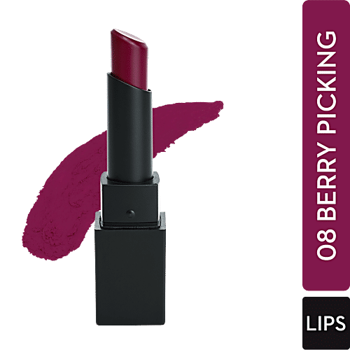 Sugar Cosmetics Nothing Else Matter Longwear Lipstick - Berry, Highly Pigmented, Long Lasting, 3.5 g 08 Berry Picking