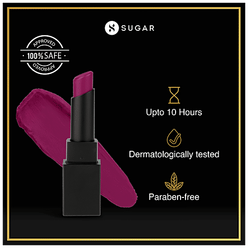 Sugar Cosmetics Nothing Else Matter Longwear Lipstick - Berry, Highly Pigmented, Long Lasting, 3.5 g 08 Berry Picking