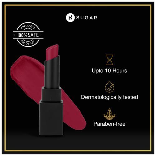 SUGAR Cosmetics Nothing Else Matter Longwear Lipstick - Dark Red, Highly Pigmented, Long Lasting, 3.5 g 09 Royal Redding 