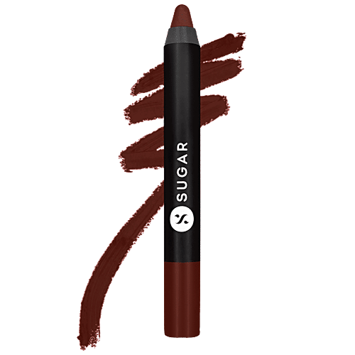 Sugar Cosmetics Matte As Hell Crayon Lipstick - Chocolate Burgundy, Highly Pigmented, Long Lasting, 2.8 g 13 Murphy Brown 