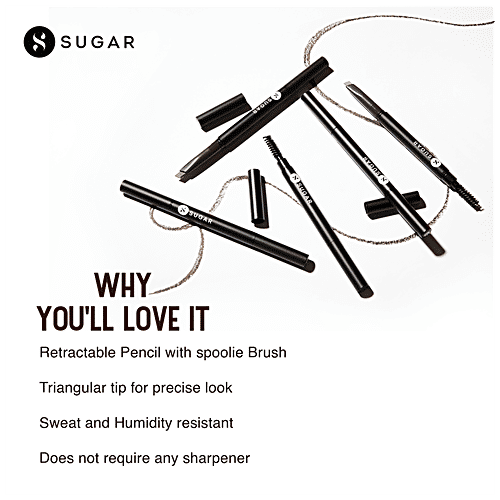 Sugar Cosmetics Arch Arrival Brow Definer - Grey Brown Colour, 3.5 g 02 Taupe Tom