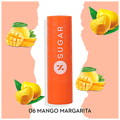 Sugar Cosmetics Tipsy Lips Moisturizing Balm - For Smooth & Plump Lips, Relieves Dryness, Promotes Cell Repair, 4.5 g 06 Mango Margarita 