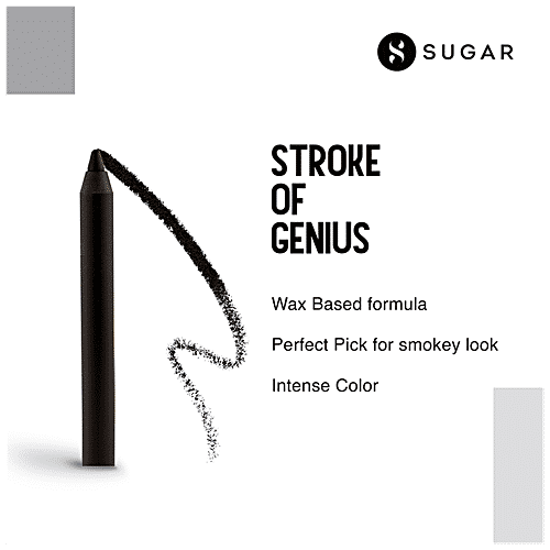 Sugar Cosmetics Stroke Of Genius Heavy-duty Kohl - Smear-proof & Water-resistant, 1.2 g 01 Back To Black 