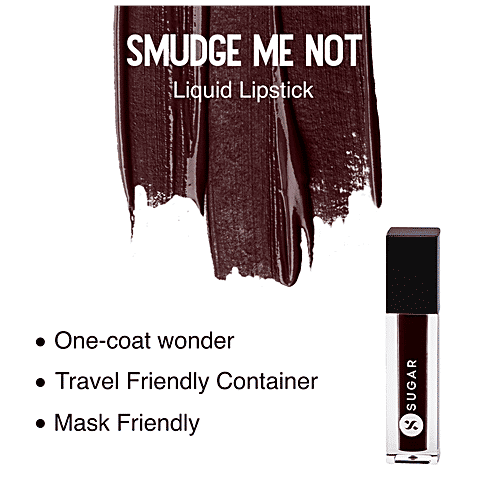 Sugar Cosmetics Smudge Me Not Liquid Mini Lipstick - Highly Pigmented, 1.1 ml 25 Very Mulberry 