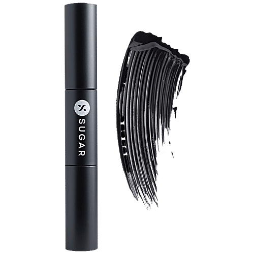 Sugar Cosmetics Double Date Extreme Volume Mascara Duo - Smudge & Transfer Proof, 7 ml 01 Black Jack 