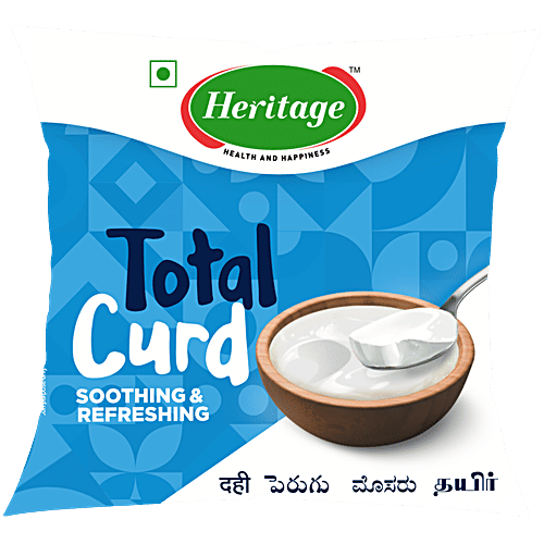 Heritage Total Curd, 350 g Pouch Soothing & Refereshing