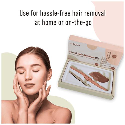 Buy SIRONA Reusable Eyebrow Razor, Face Razor and Tweezer | Facial Hair  Removal Kit (Set of 3) Online at Best Price of Rs  - bigbasket