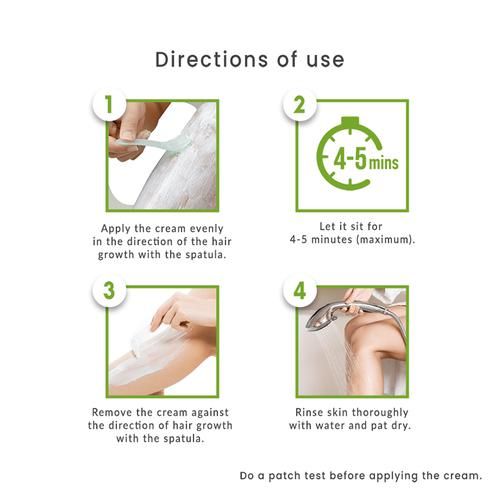 Sirona Hair Removal Cream - With Green Tea & Tea Tree, For Normal Skin, Removes Shortest Hair, 50 g Tube 