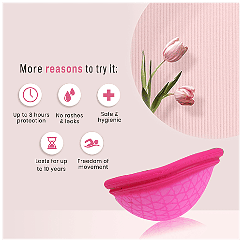 SIRONA FDA Approved Reusable Menstrual Cup Disc (Large Size) for Women | Upto 8 hours Protection, 1 pc Box 