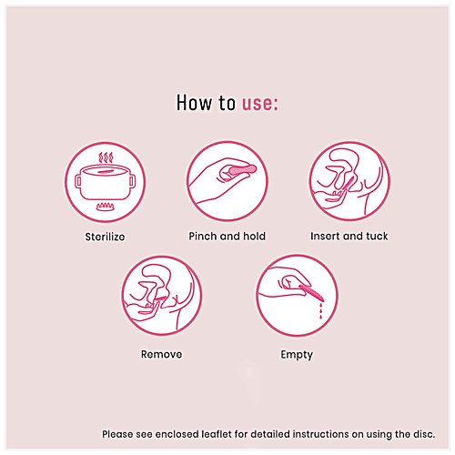 SIRONA FDA Approved Reusable Menstrual Cup Disc (Large Size) for Women | Upto 8 hours Protection, 1 pc Box 