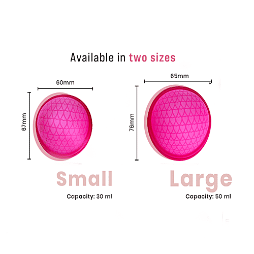 SIRONA FDA Approved Reusable Menstrual Cup Disc (Large Size) for Women | Upto 8 hours Protection, 1 pc Box 