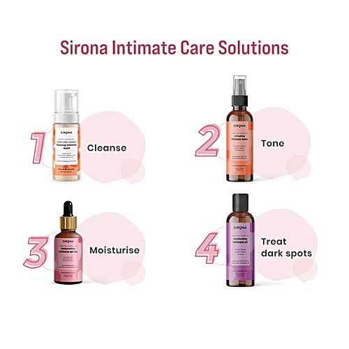SIRONA Intimate Lightening Serum for Underarms, Inner Thighs, Knees And Bikini Area for Women - 30 ml, 50 ml Bottle
