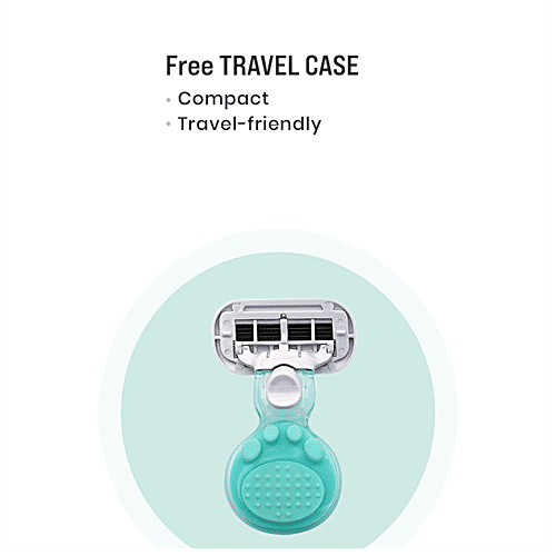 SIRONA Reusable Mini Travel Cartridge Hair Removal Body Razor for Women, 1 pc Box