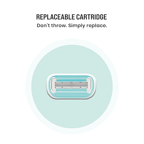 SIRONA Reusable Mini Travel Cartridge Hair Removal Body Razor for Women, 1 pc Box