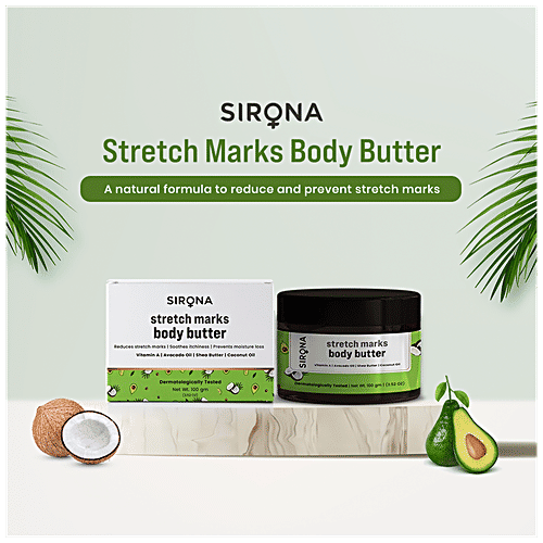 Buy Sirona Stretch Marks Body Butter With Vitamin A, Avocado Oil