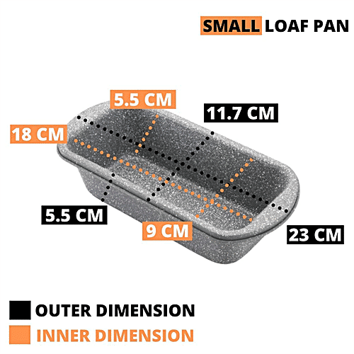 Femora Carbon Steel Baking Pan - Small, Oven Safe,Non-Stick, For Bread, Cakes, Meatloaf, Black, 1 pc  