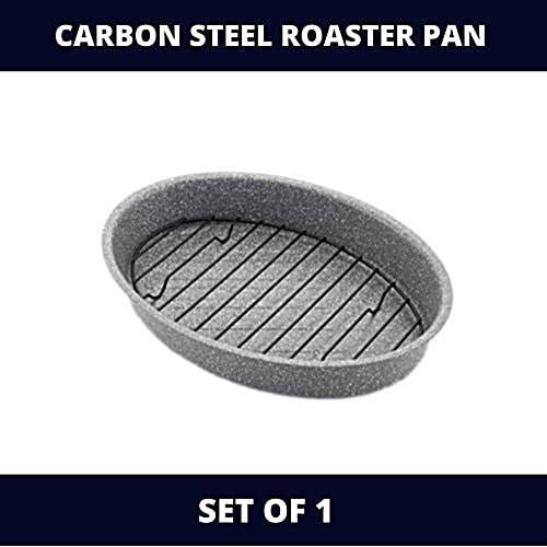 Buy Femora Carbon Steel Roaster Pan With Steel Rack Non Stick, Oven