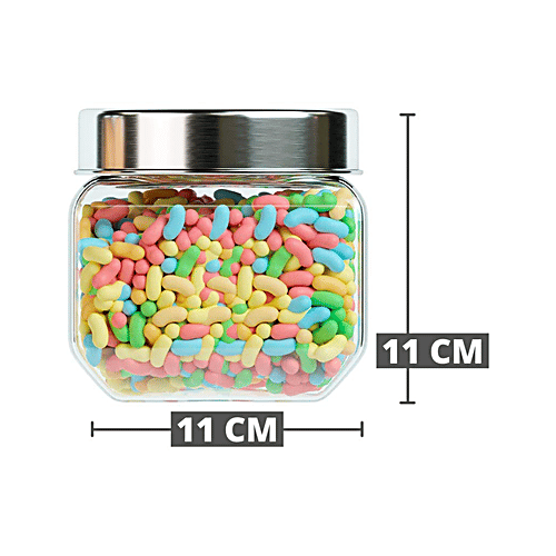 Buy Femora Octo Kitchen Storage Jars Clear Glass, For Storing Pulses