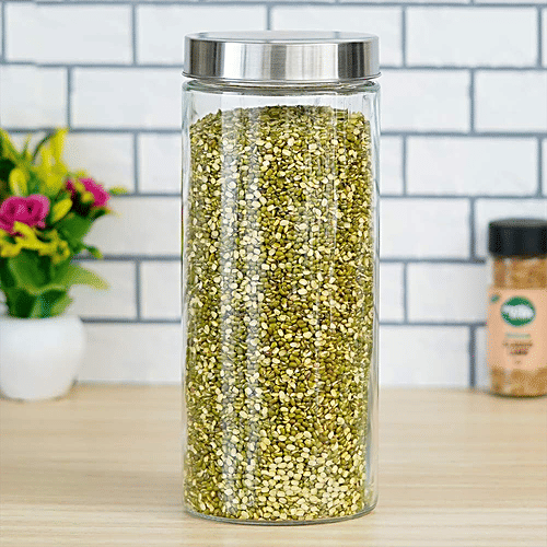 Buy Femora Kitchen Storage Jar Clear Glass, For Keeping Grains