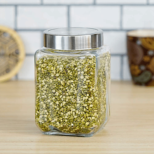 Buy Femora Glass Jar Transparent, Multipurpose, For Storing Grains