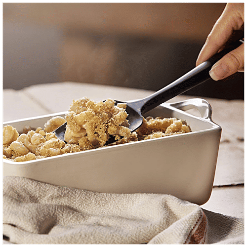 Femora Premium Virgin Silicone Big Spatula With Grip Handle - For Cooking, Mixing, Baking Use,  Black, 1 pc  