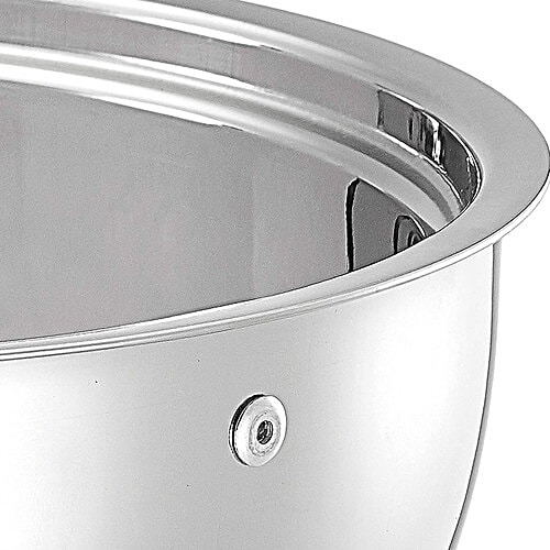 Femora Stainless Steel Curry Bowls - Large Size, Double Wall Insulated Server, Silver, 1.5 L (1 pc) 