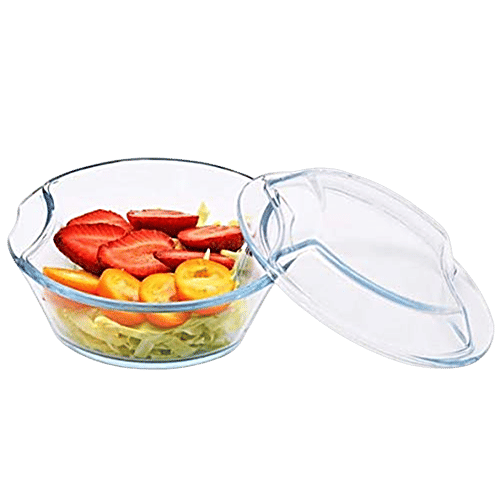 Buy Femora Borosilicate Glass Casserole Multipurpose, Microwave Safe