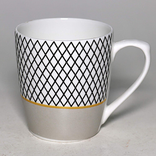 Femora Bone China Tea Cup Set - Indian Ceramic, Fine Quality, Handcrafted, Multicolour, Small Serving, 160 ml (Set of 6) 