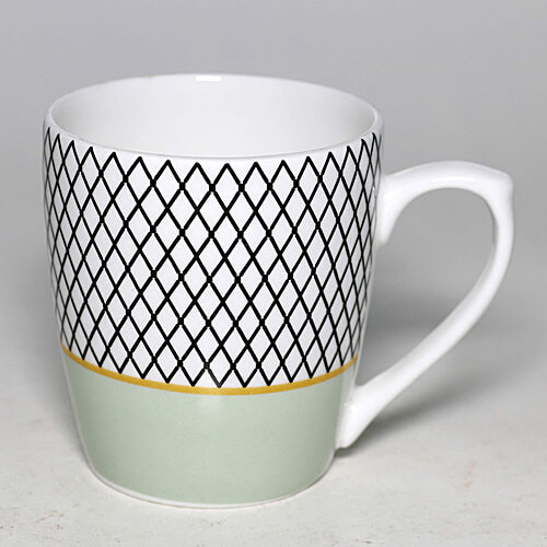 Femora Bone China Tea Cup Set - Indian Ceramic, Fine Quality, Handcrafted, Multicolour, Small Serving, 160 ml (Set of 6) 