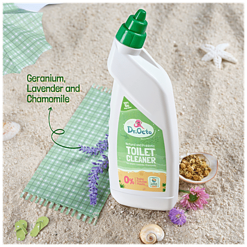 Dr. Octo Toilet Cleaner - Geranium, Lavender, Chamomile, 0% Toxins, Removes Tough Stains, 500 ml  