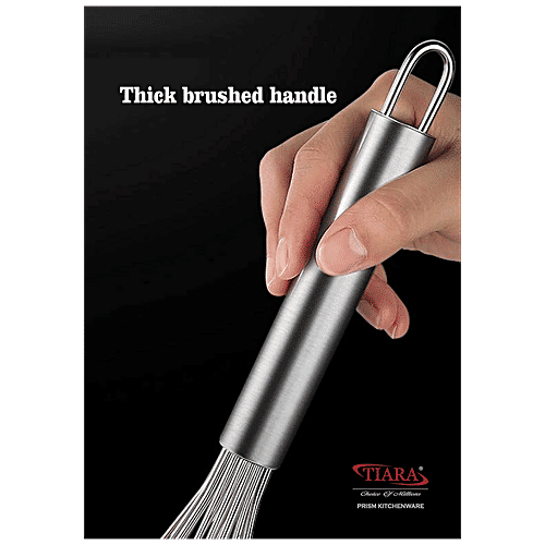 Tiara Stainless Steel Whisk - Kitchen Tool For Blending, Beating, Stirring, 20 cm, 52 g (1 pc) 