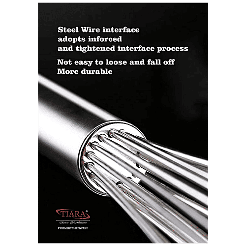 Tiara Stainless Steel Whisk - Kitchen Tool For Blending, Beating, Stirring, 20 cm, 52 g (1 pc) 