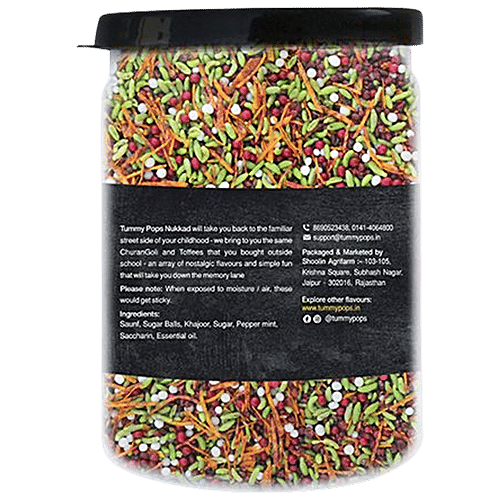 Tummy Pops Mouth Freshener/ Mukhwas - Nukkad Kesar Saunf Mix, Aromatic, After Meal Digestive, 90 g  