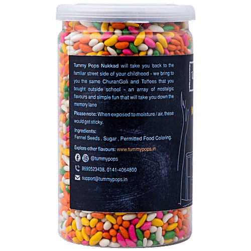 Tummy Pops Mouth Freshener/ Mukhwas - Nukkad Mini Fennal Candy, After-Meal Digestive, 90 g  