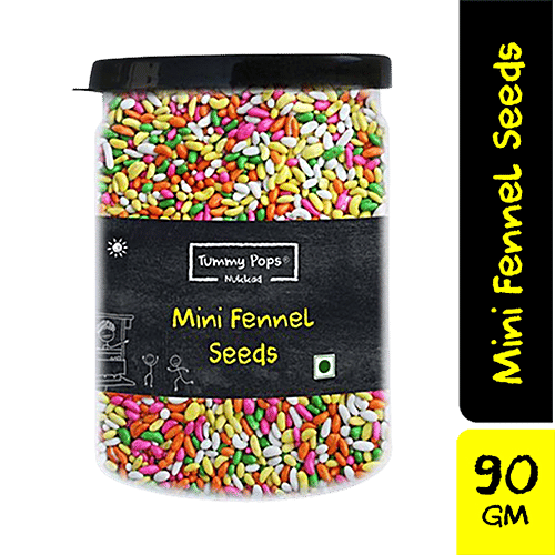 Tummy Pops Mouth Freshener/ Mukhwas - Nukkad Mini Fennal Candy, After-Meal Digestive, 90 g  