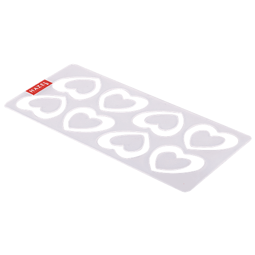 Hazel Silicone Cake Decoration Mould -  Heart Shape, 8 Cavities, Microwave Safe, Baking Tool, White, 1 pc  