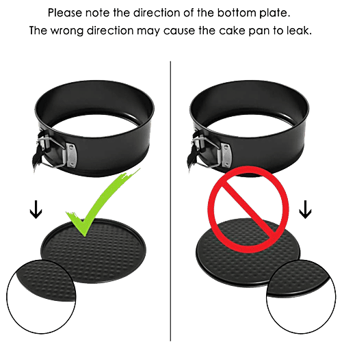 Hazel Aluminium Cake Mould - Round, Teflon Non-Stick Coated, Removable Base, Springform Cake Tin, 20 cm, 1 pc  