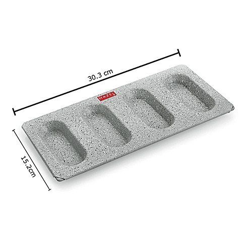 Hazel Aluminium Pastry/Cake Mould - Round, Granite Finish, Non Stick, Microwave Safe, Grey, 1 pc  