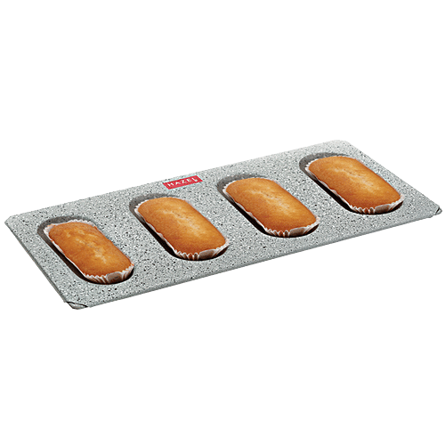 Hazel Aluminium Pastry/Cake Mould - Round, Granite Finish, Non Stick, Microwave Safe, Grey, 1 pc  