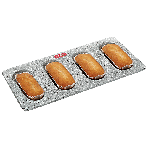 Hazel Aluminium Pastry/Cake Mould - Round, Granite Finish, Non Stick, Microwave Safe, Grey, 1 pc  